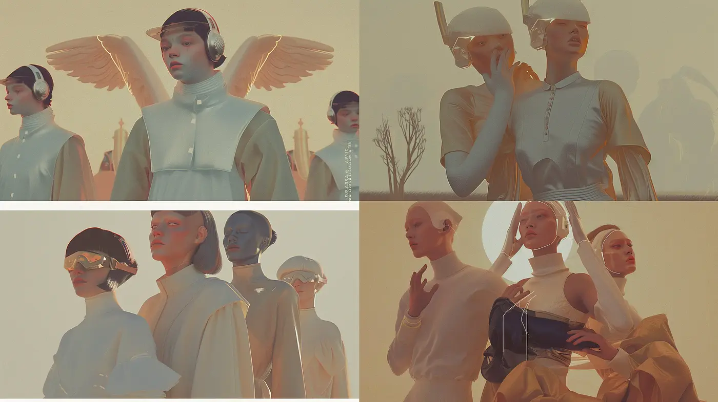 Ethereal Grace: Contemporary Surrealism with a Tranquil Palette - Midjourney sref style