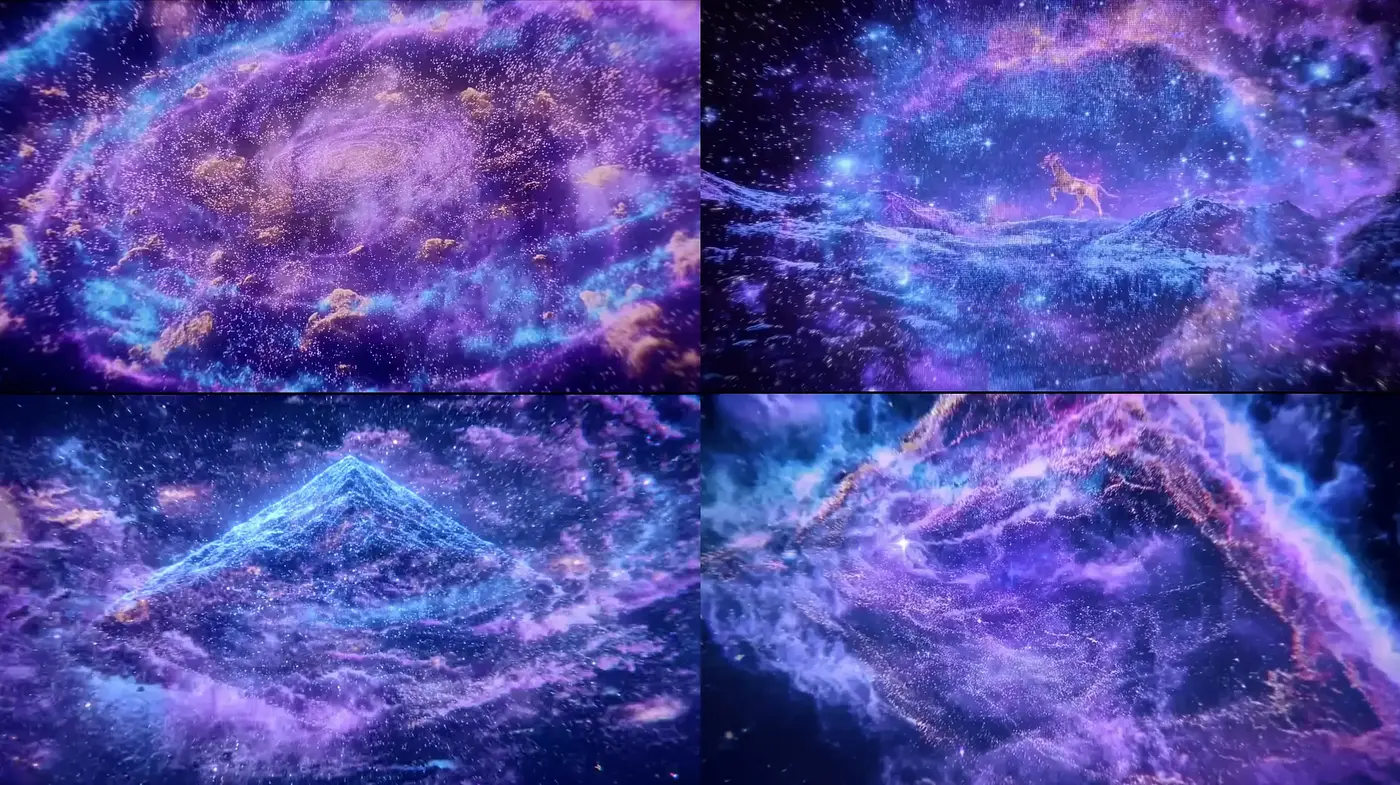 Cosmic Vibrancy and Ethereal Depths in Celestial Imagery - Midjourney sref style