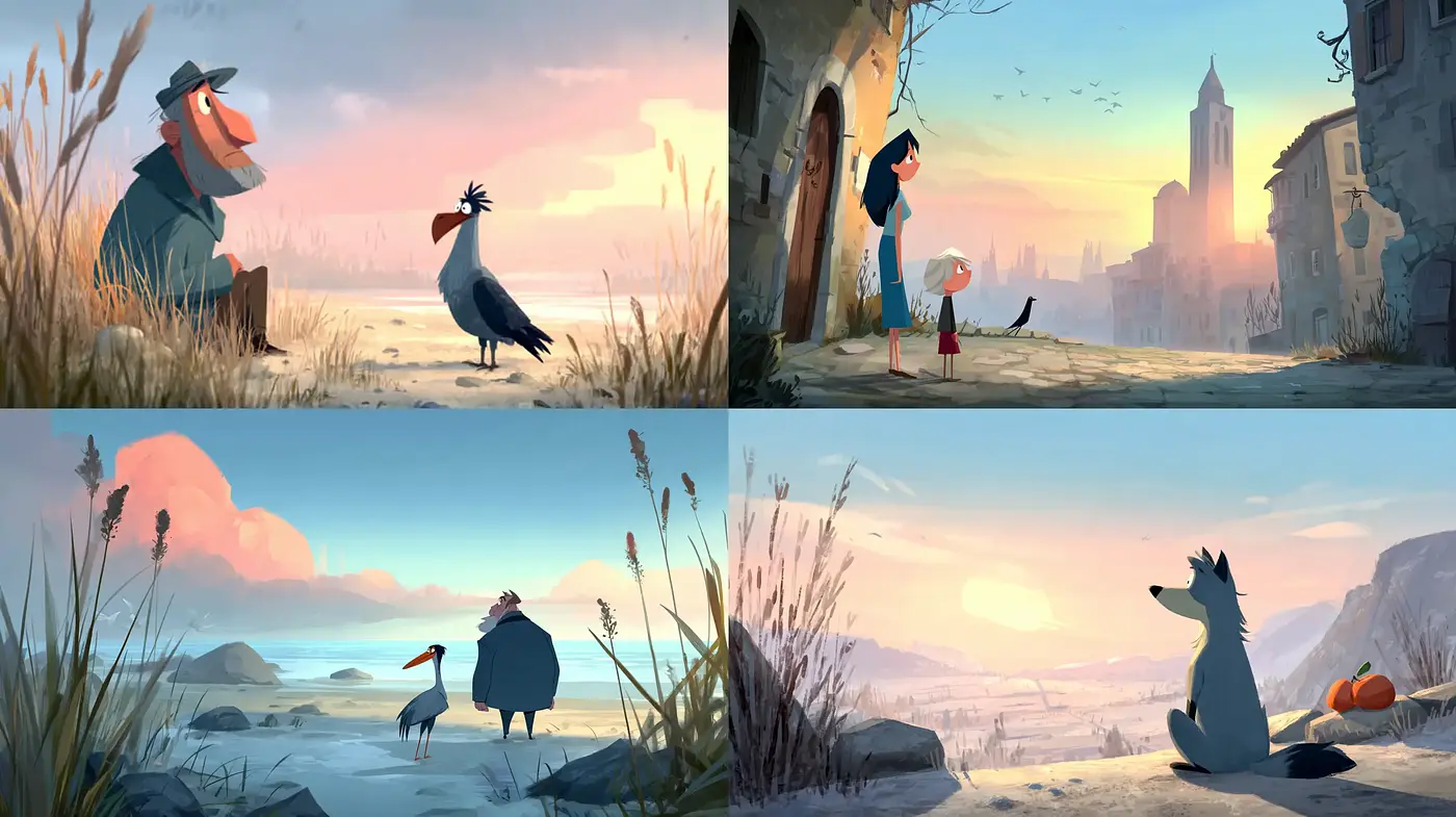 Charming and Whimsical Illustrations with a Quirky Storybook Vibe - Midjourney sref style
