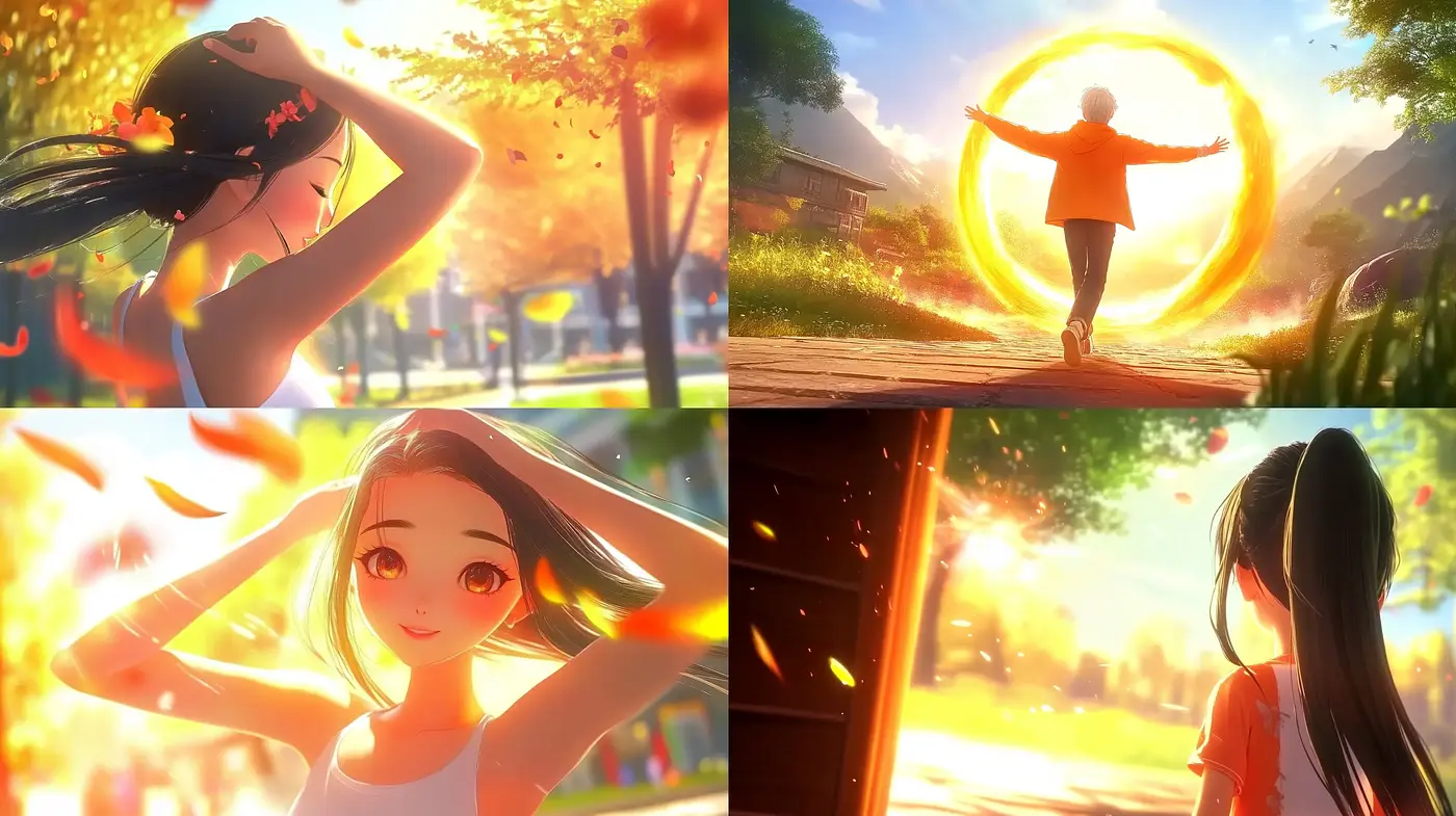 Luminous Euphoria: A Radiant and Whimsical Anime-Inspired Journey - Midjourney sref style