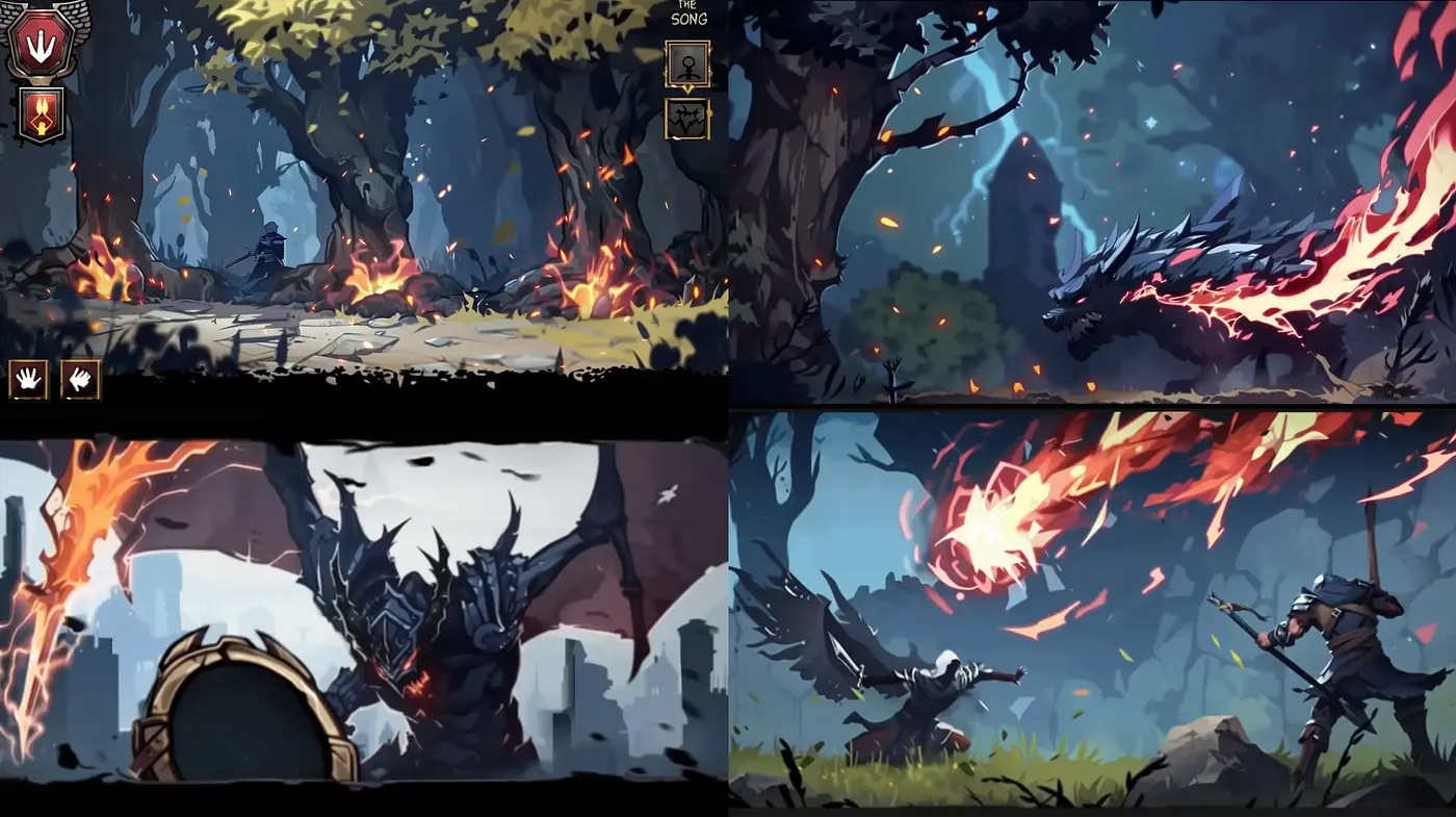 Dramatic Fantasy Illustration with Dynamic Brushwork and Contrasted Tones - Midjourney sref style