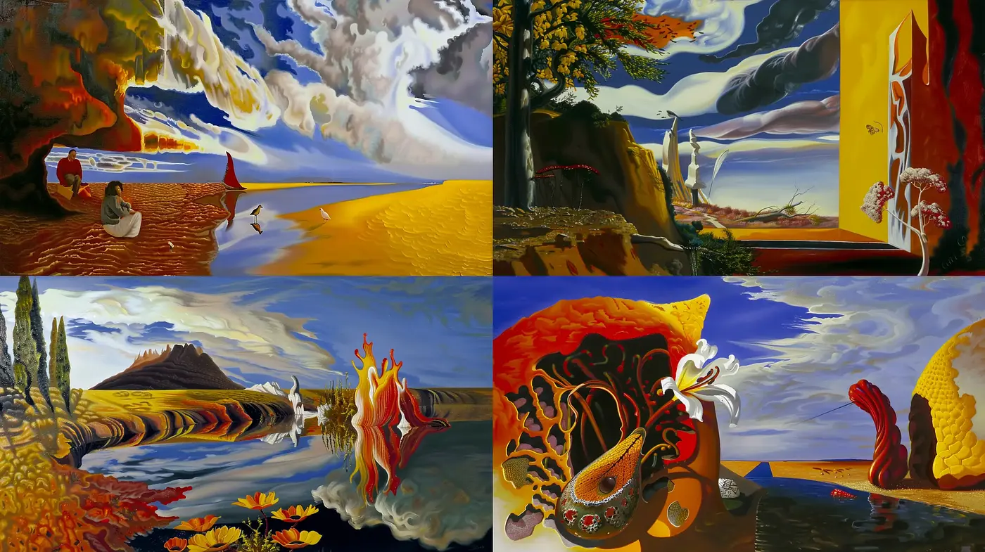 Surreal Visions of Dreamlike Landscapes - Midjourney sref style