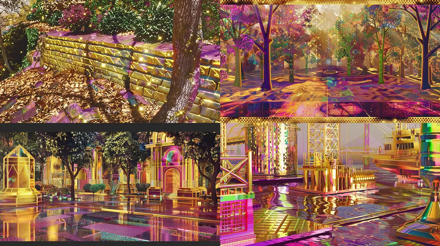 Dusk Hues and Chromatic Abstraction in Digital Dreamscape - Midjourney sref style