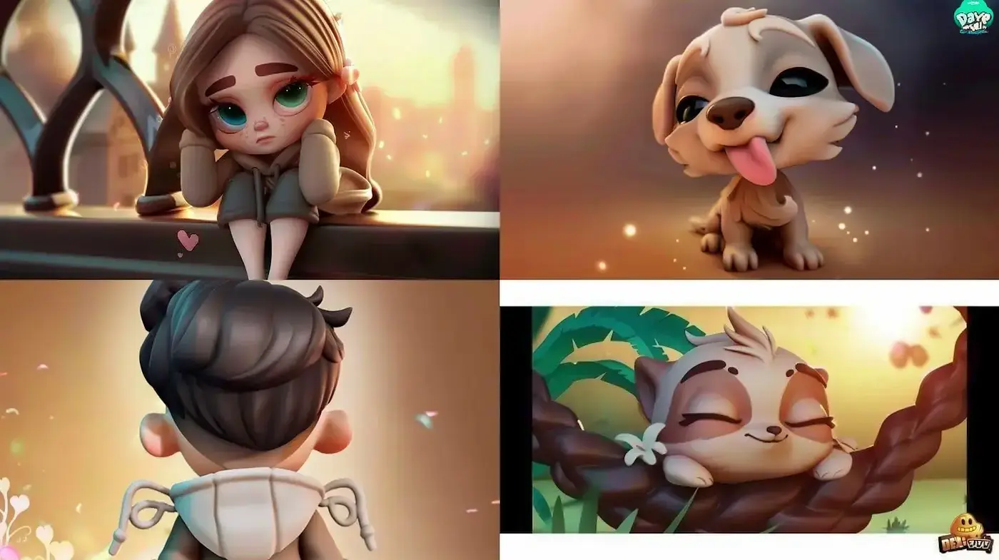 Whimsical and Playful Cartoon Aesthetic with a Touch of Nostalgia - Midjourney sref style
