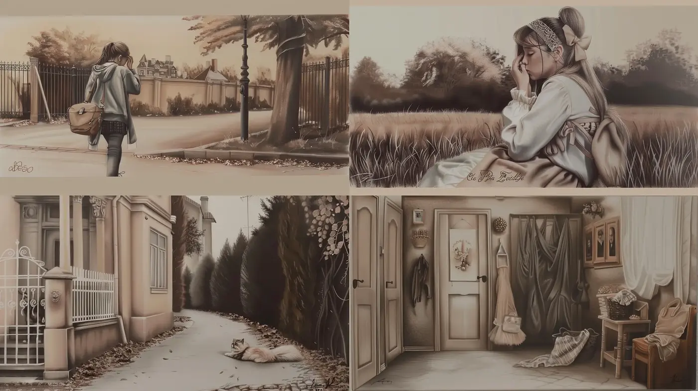 Sepia-toned Nostalgic Realism with Fine Detail and Poignant Atmosphere - Midjourney sref style