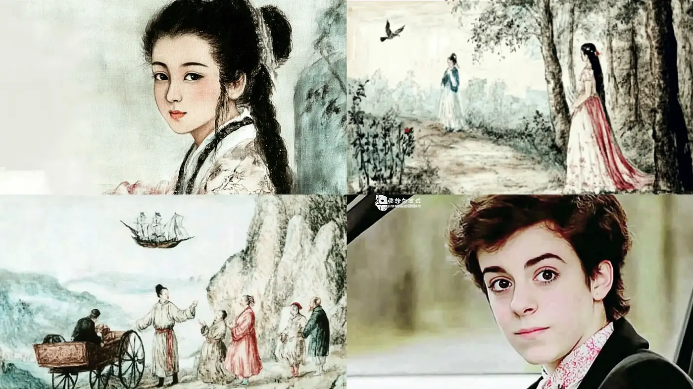 Ethereal Nostalgia: A Fusion of East Asian Ink Wash and Victorian Romanticism - Midjourney sref style