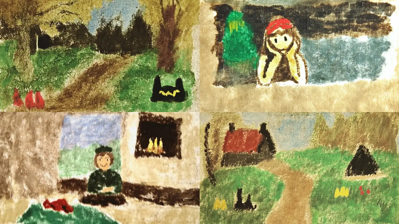 Rustic Textured Vignettes with Pastoral Whimsy - Midjourney sref style