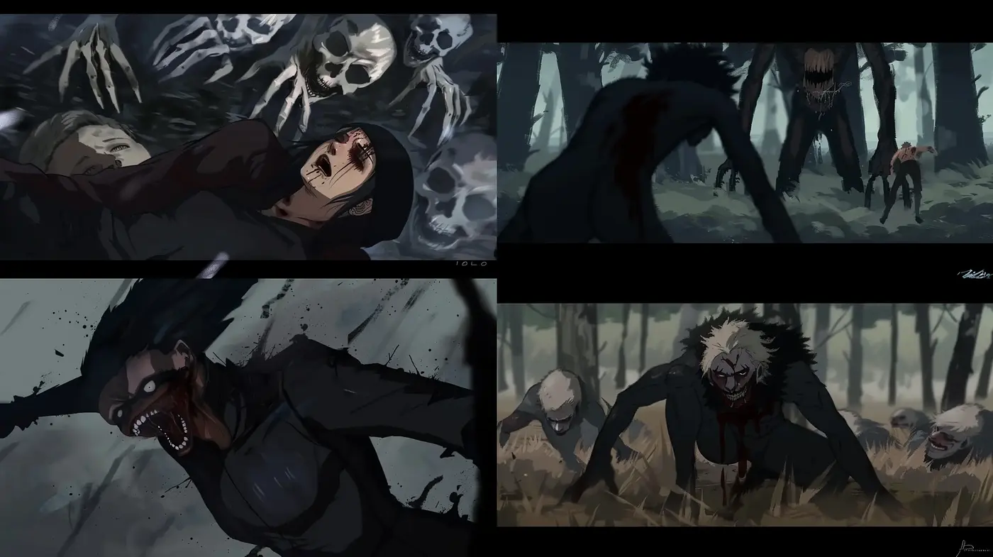 Brooding Shadows and Textured Tenebrosity: A Study in Dark Fantasy Imagery - Midjourney sref style