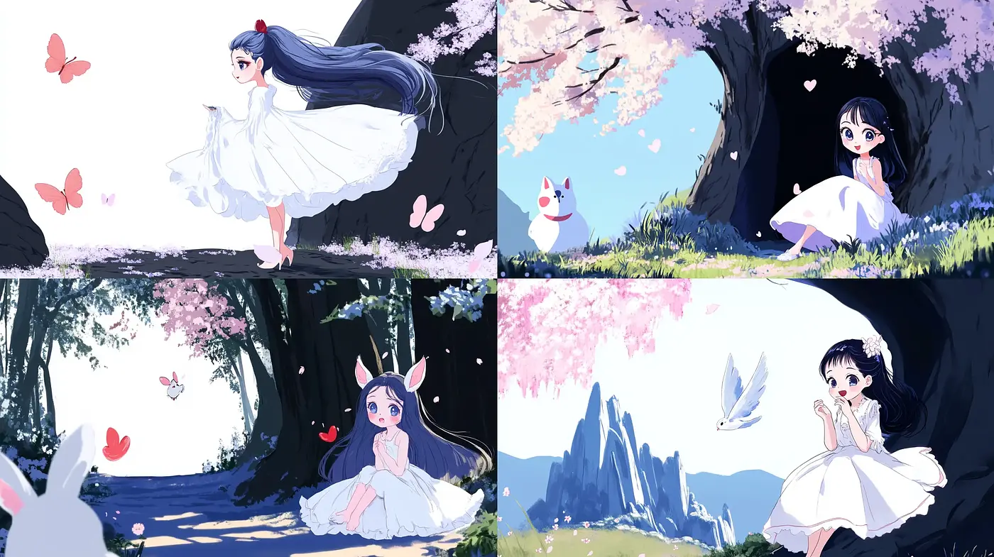 Ethereal Anime Dreamscape: A Harmonious Blend of Soft Hues and Expressive Characters - Midjourney sref style