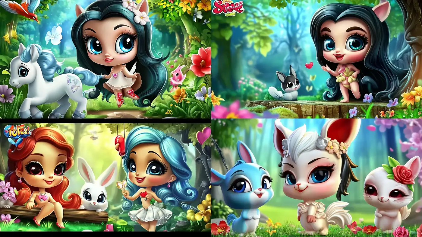 Enchanted Fantasia: A Whimsical Animation-Inspired Style with Nature Motifs - Midjourney sref style