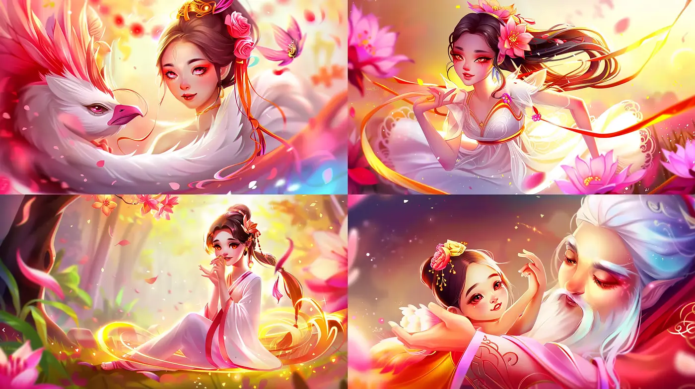 Enchanted Elegance: A Symphony of Luminous Hues and Ethereal Grace - Midjourney sref style