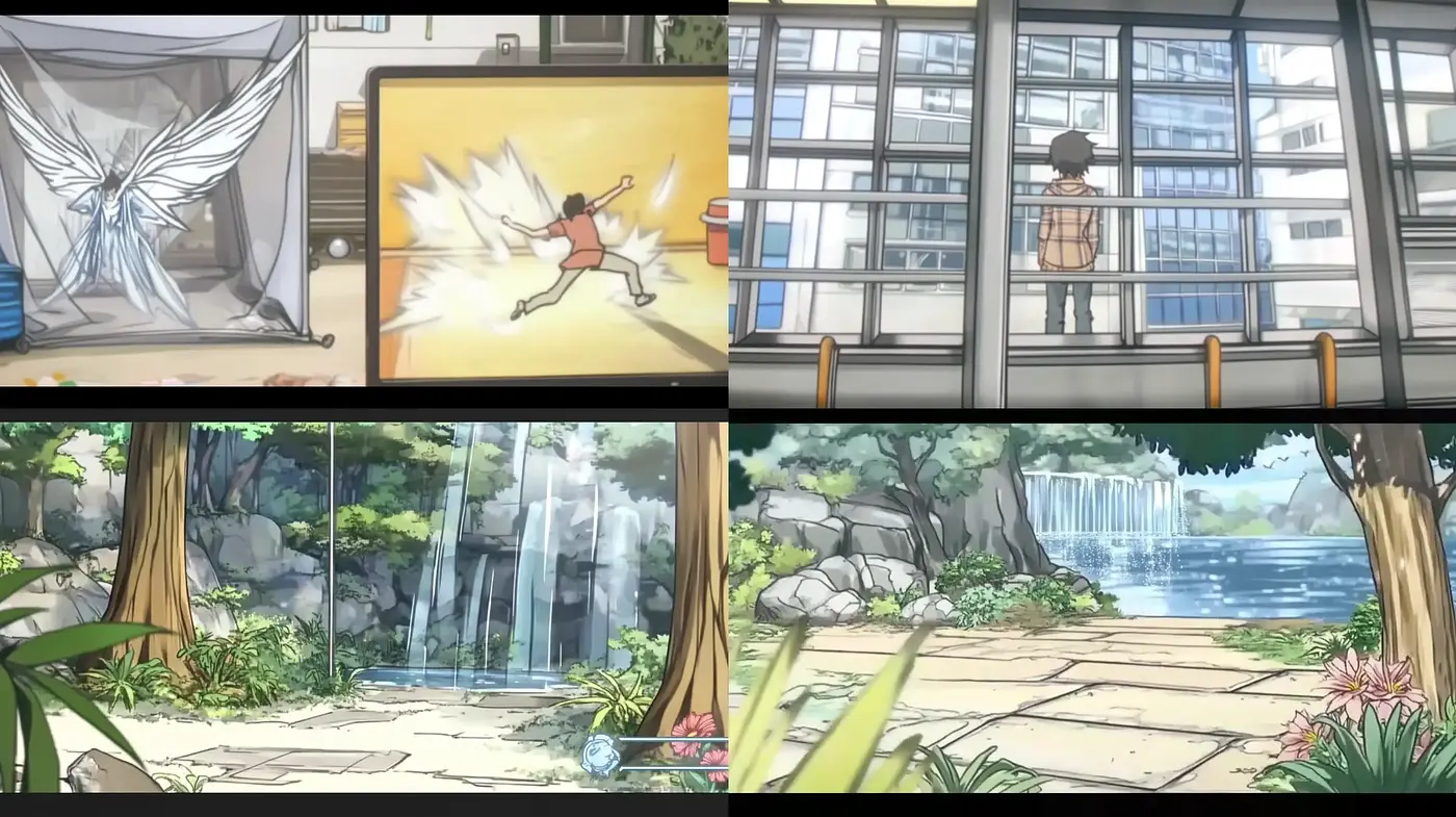 Serene Anime-Inspired Tableau with Pastel Nature Hues - Midjourney sref style