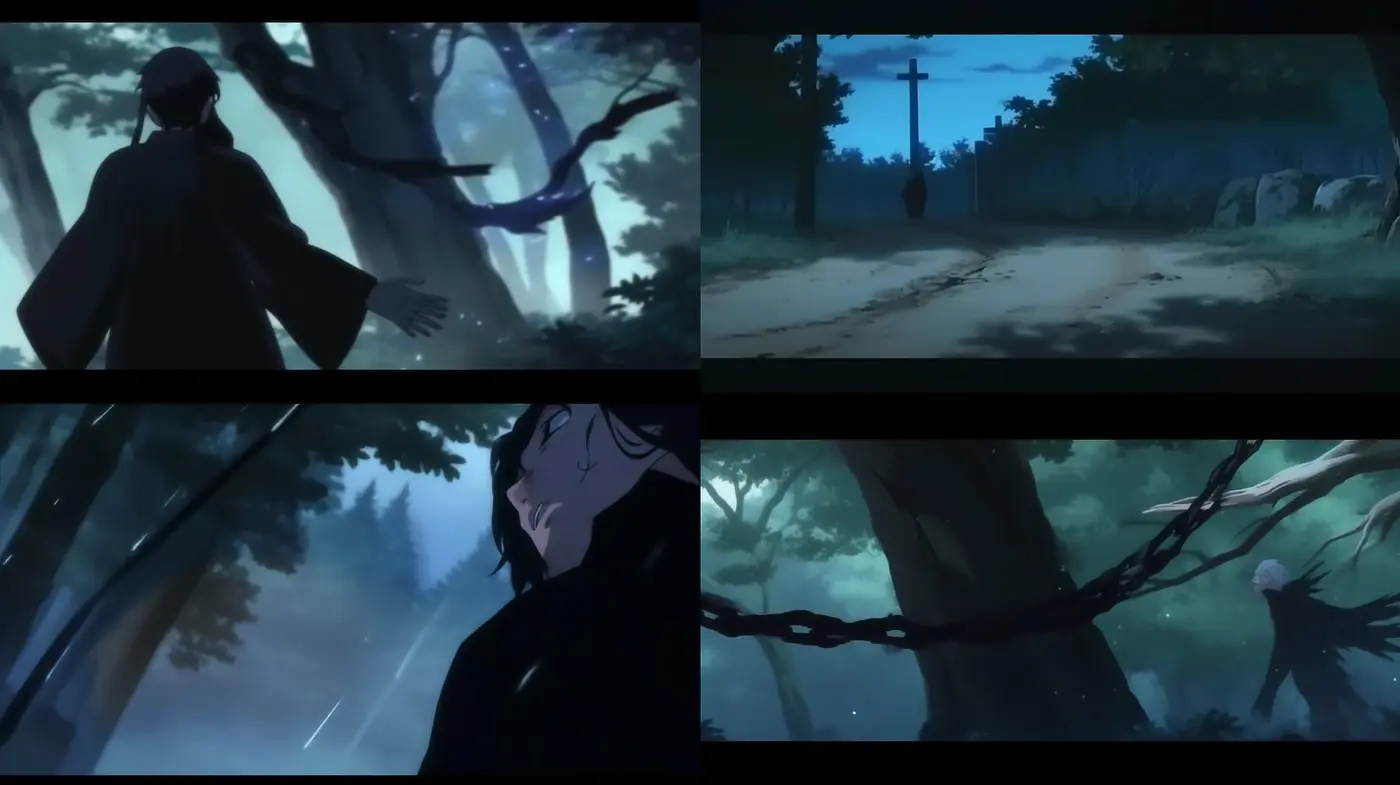 Ethereal Nocturne with Anime Lineage: An Enigmatic Blend of Muted Tones and Evocative Shadows - Midjourney sref style