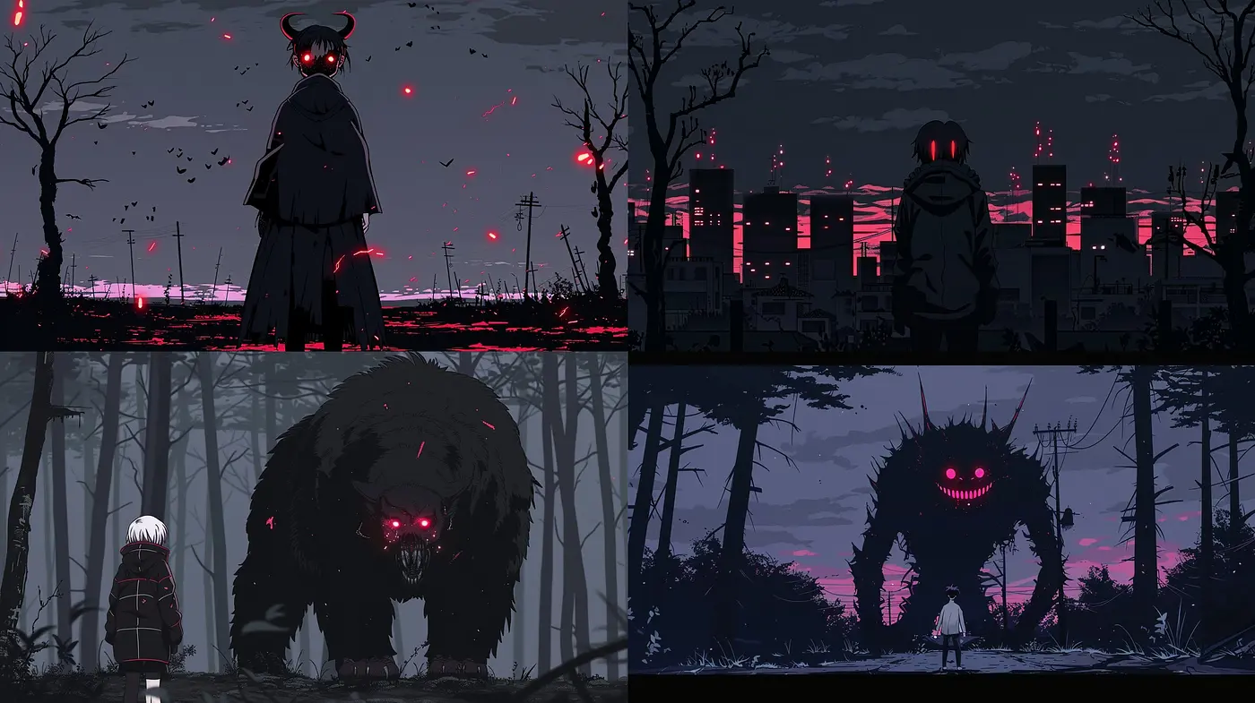 Twilight Ambience of Surreal Visions: Consistent Elements in Stylized Digital Art - Midjourney sref style