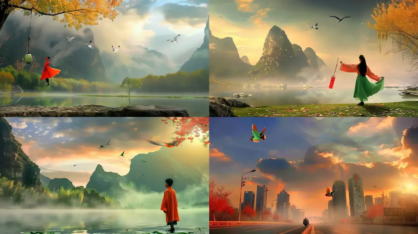 Serene Landscapes with a Dreamlike Quality - Midjourney sref style