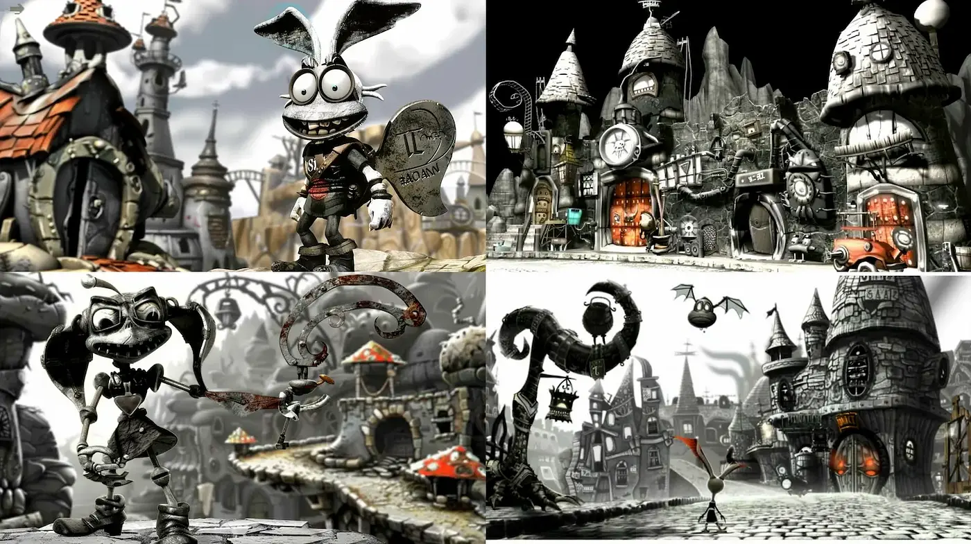 Surrealistic and whimsical dark fantasy with intricate details - Midjourney sref style