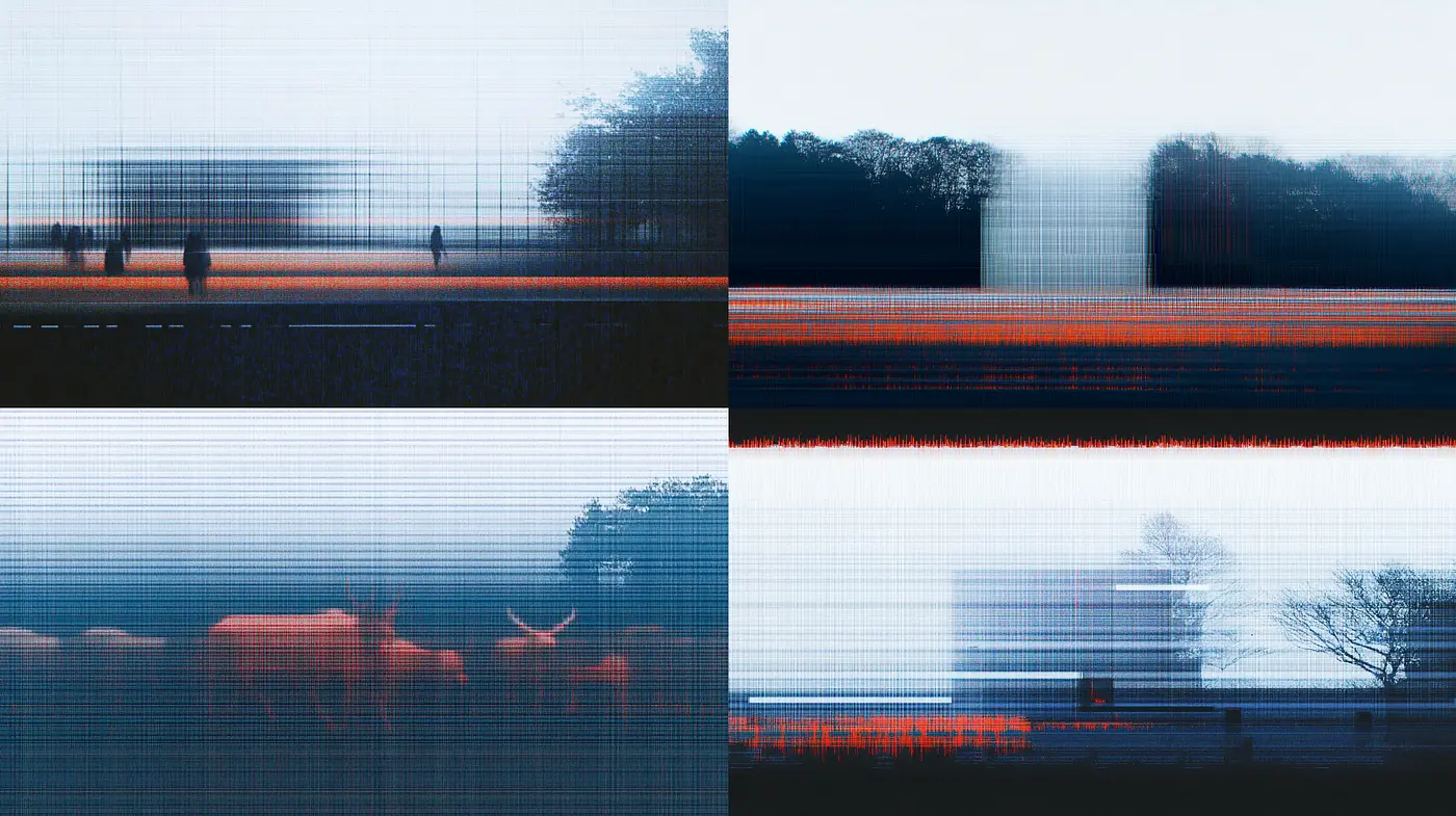 Ethereal Glitch: An Intersection of Nature and Digital Distortion - Midjourney sref style
