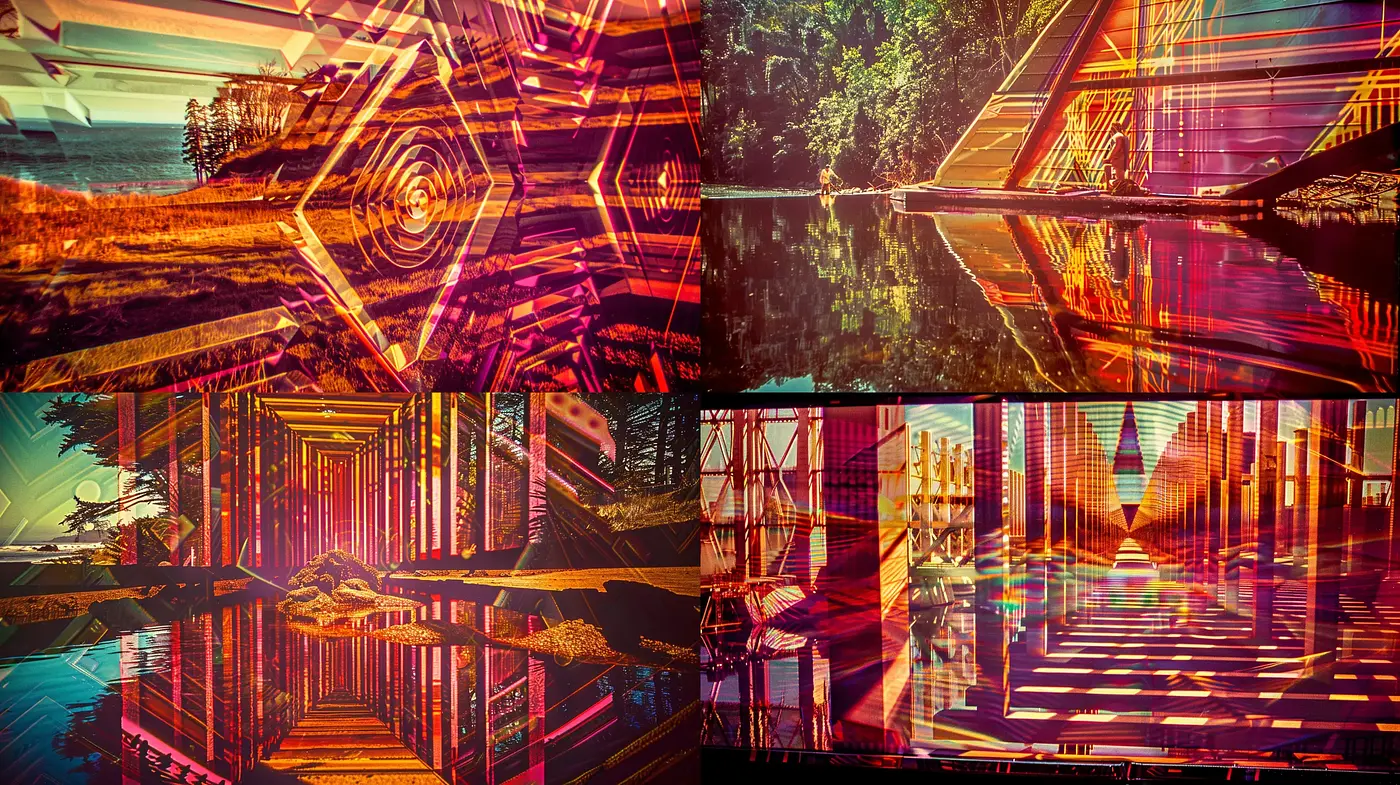 Futuristic Neon-Drenched Cyberpunk Aesthetics - Midjourney sref style