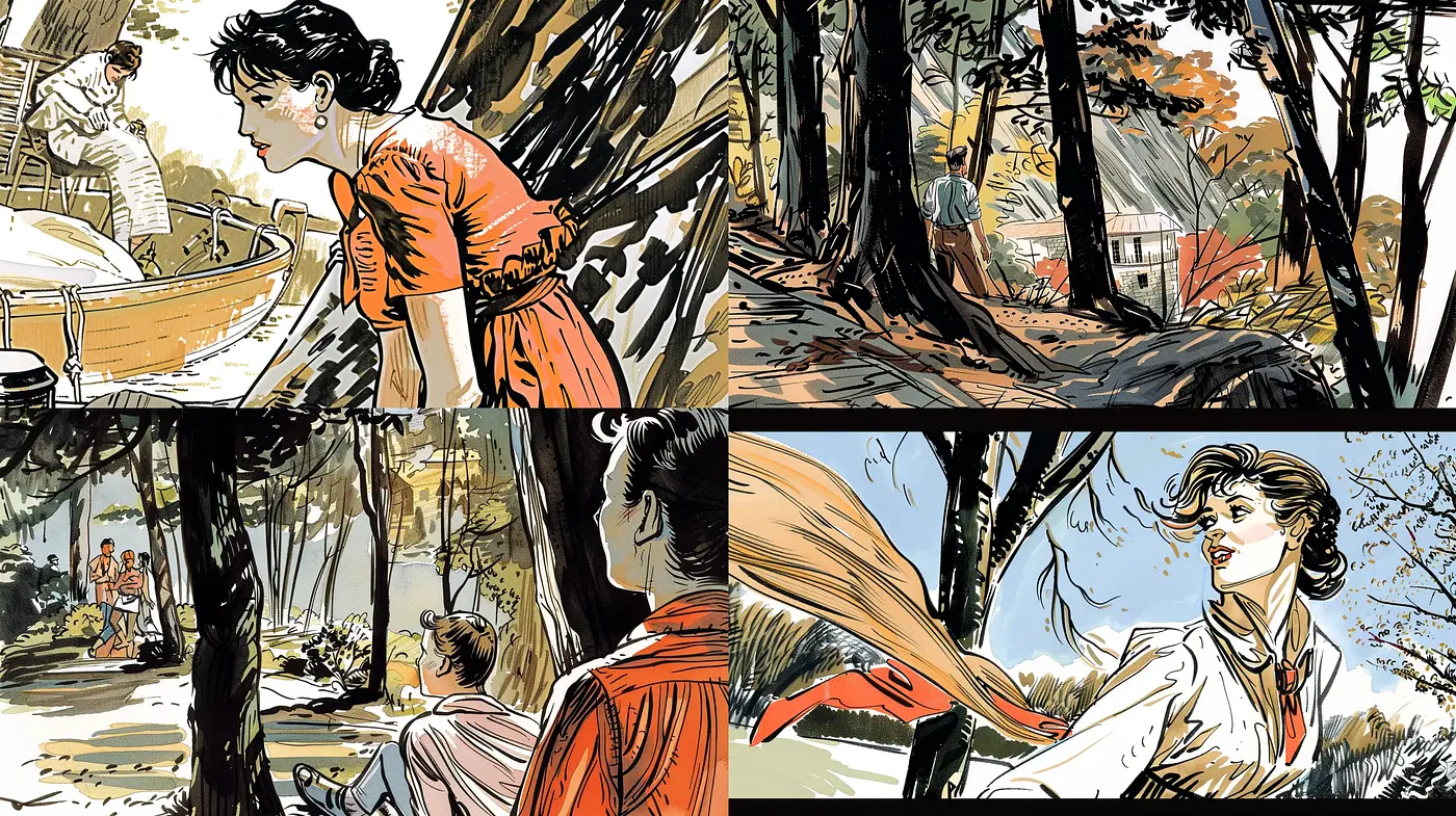 Rustic Autumnal Elegance in Stylized Illustration - Midjourney sref style
