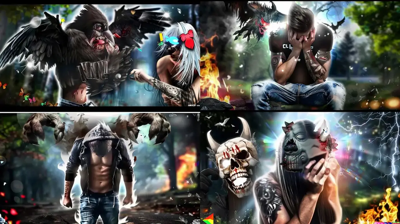Dynamic and vivid urban fantasy style with surreal elements - Midjourney sref style