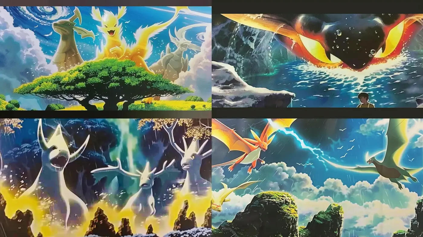 Ethereal Luminescent Dreamscape with Mythical Creatures - Midjourney sref style