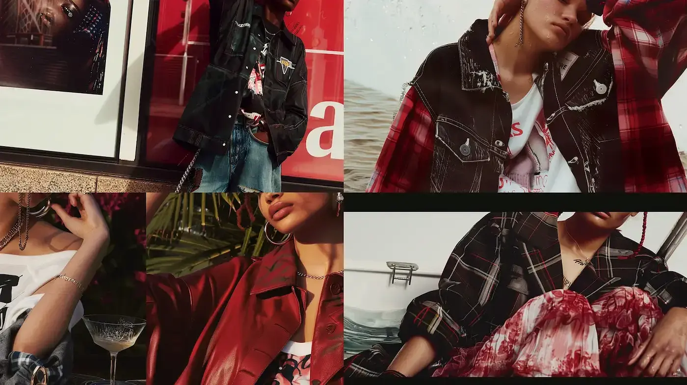 Contemporary Fashion Aesthetic with Vintage Inspirations - Midjourney sref style