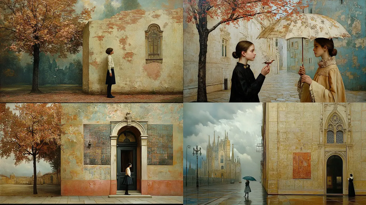 Autumnal Elegy in Surreal Baroque - Midjourney sref style