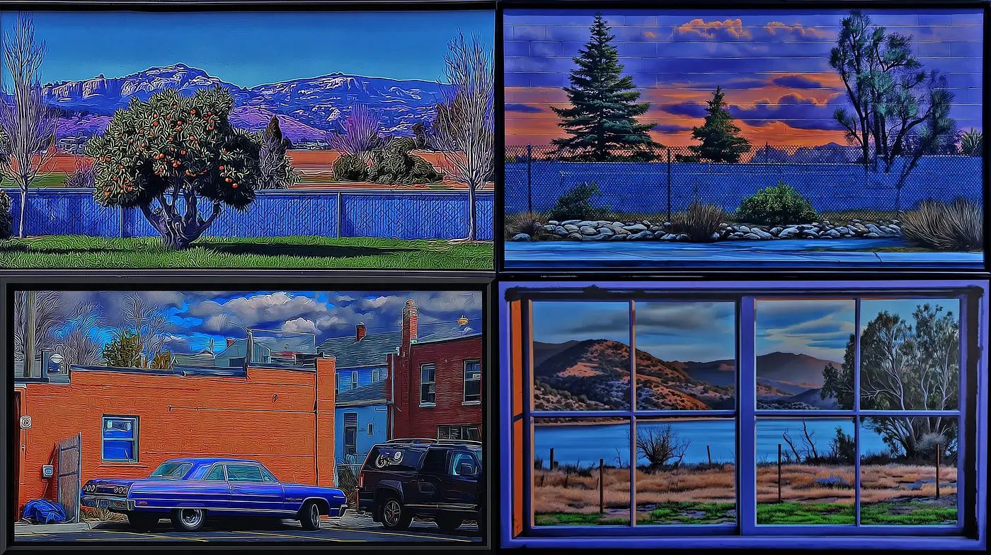Contemporary Landscape Art with a Surreal Touch - Midjourney sref style