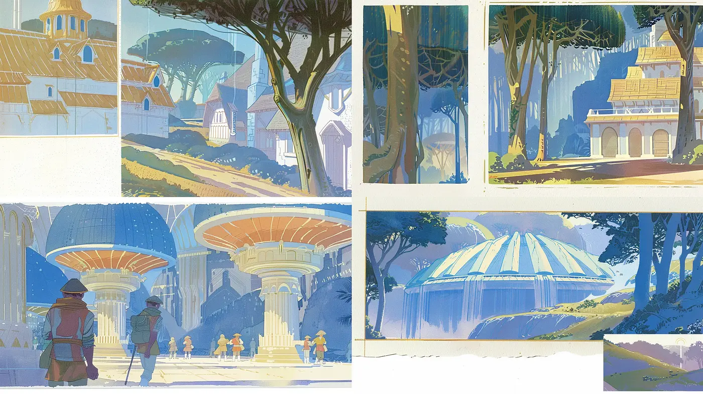 Luminous Serenity: Pastel Dreamscape in Stylized Impressionistic Illustration - Midjourney sref style