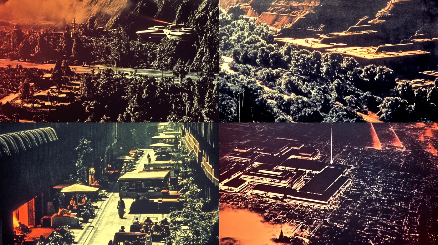 Dusk Infused Cinematic Dreamscape - Midjourney sref style
