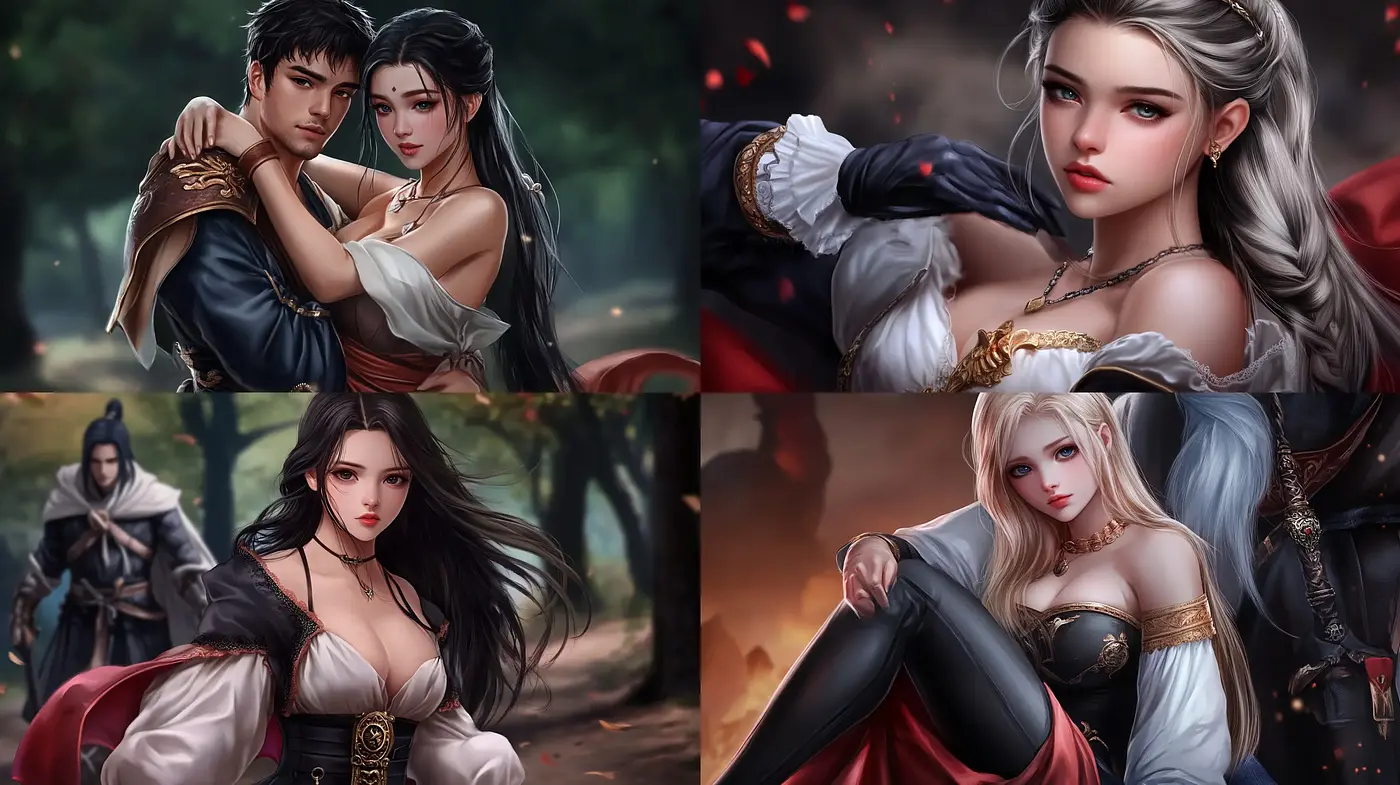 Ethereal Grace in Stylized Fantasy Portraiture - Midjourney sref style