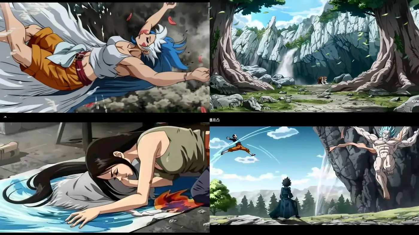 Energetic Anime-Inspired Dynamic Environments and Characters - Midjourney sref style