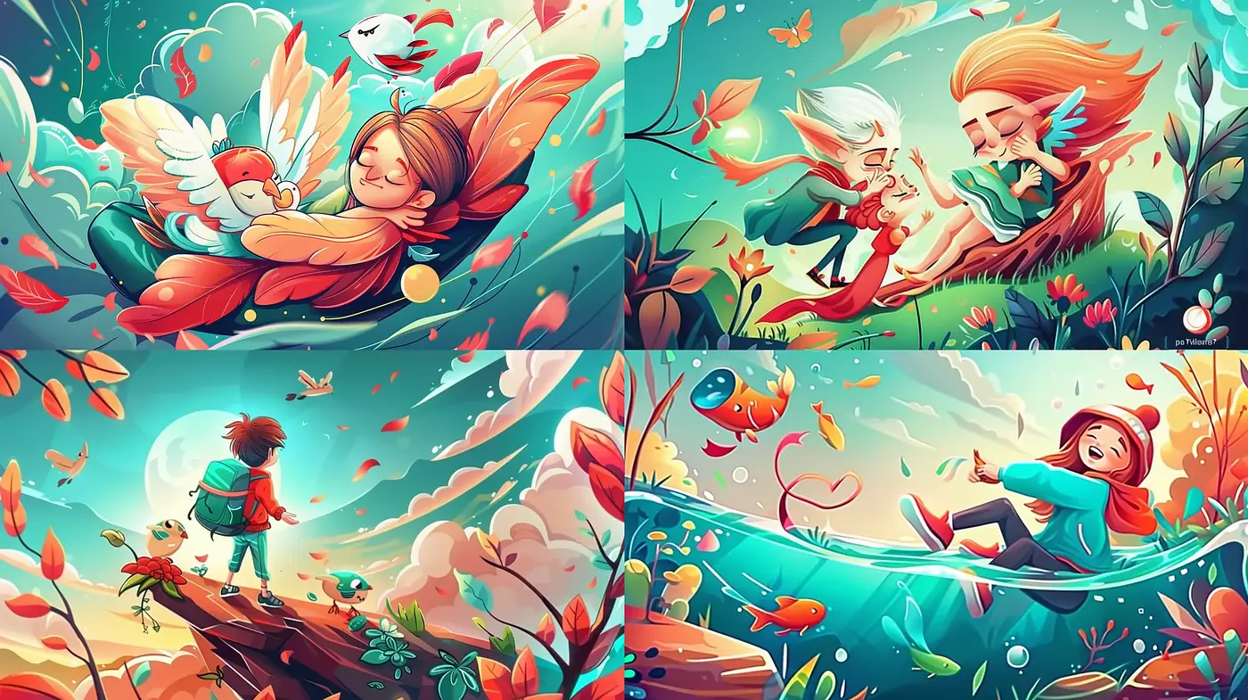 Lively Animation-Inspired Natural Vistas with Euphoric Overtones - Midjourney sref style