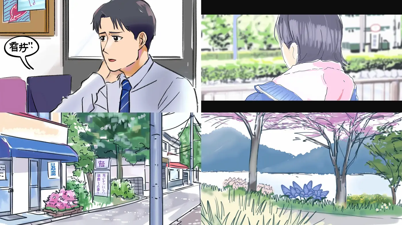 Soft-hued Serenity in an Anime-Inspired Illustrative Tableau - Midjourney sref style