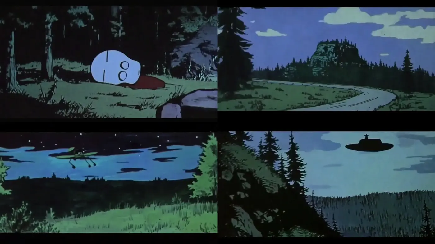 Enigmatic Nocturnal Landscapes in Stylized Animation - Midjourney sref style
