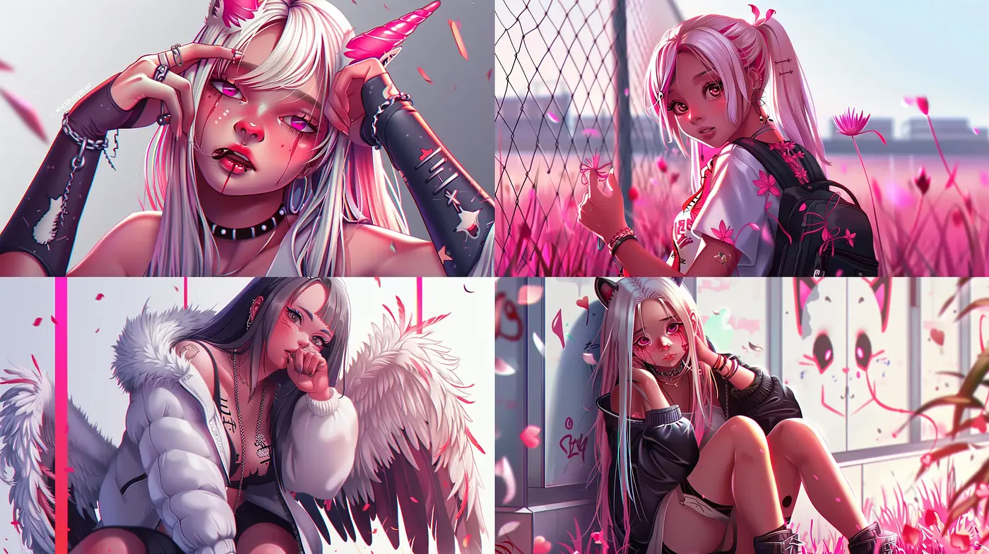 Ethereal Anime-Inspired Digital Dreamscape - Midjourney sref style