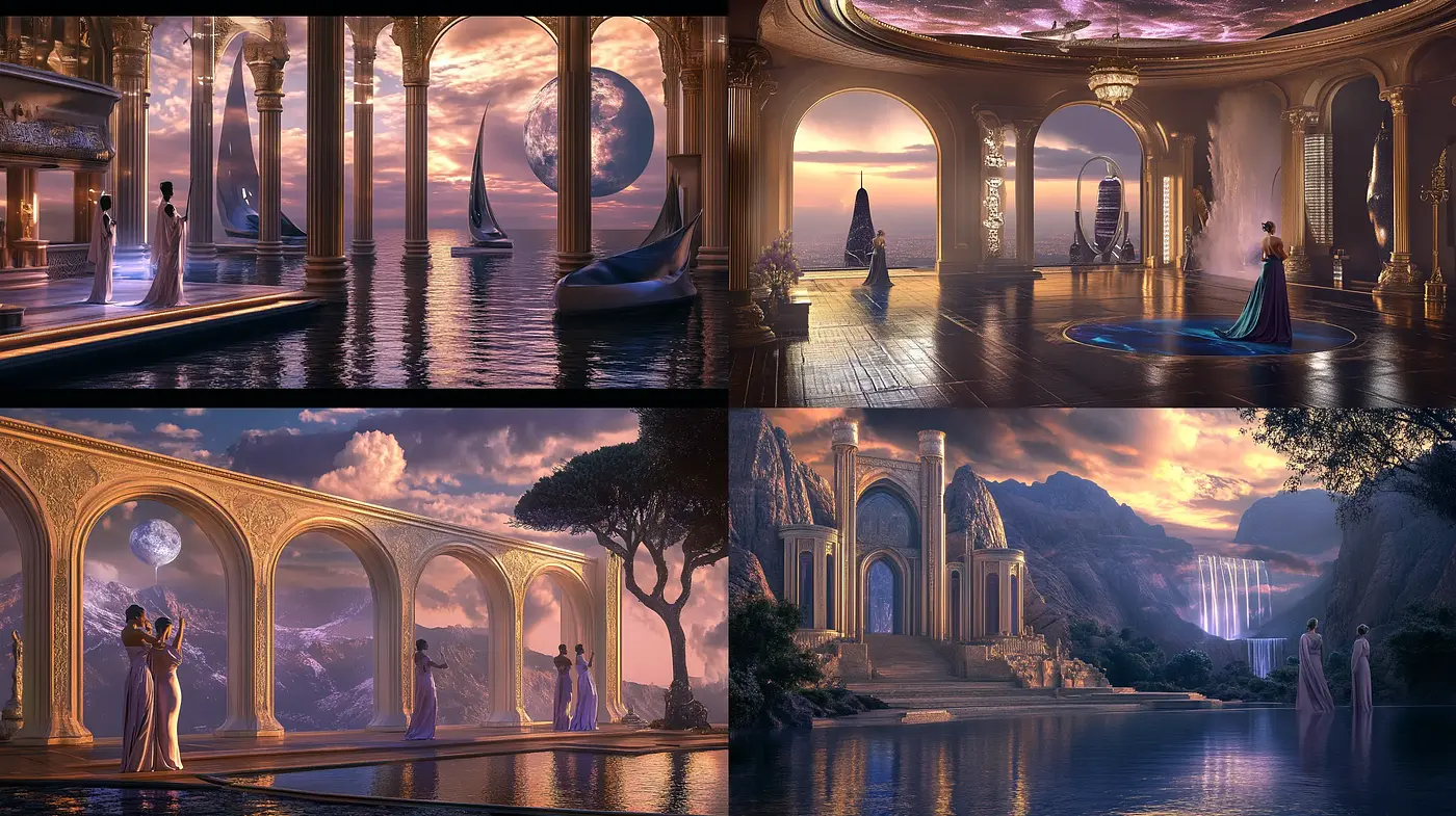 Ethereal Twilight: A Harmonic Convergence of Elegance and Serenity - Midjourney sref style