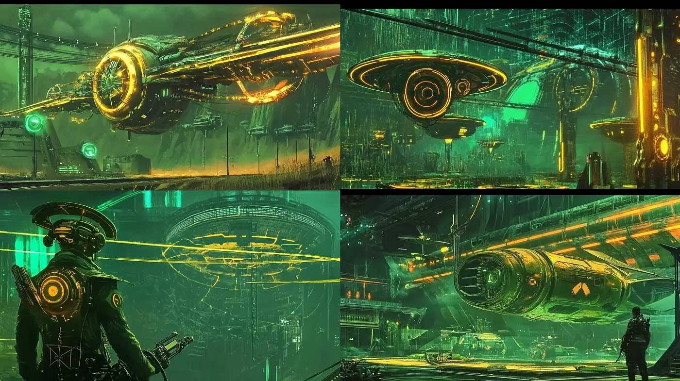 Futuristic Cyberpunk Visions with Neon Ambiance Portrayal - Midjourney sref style
