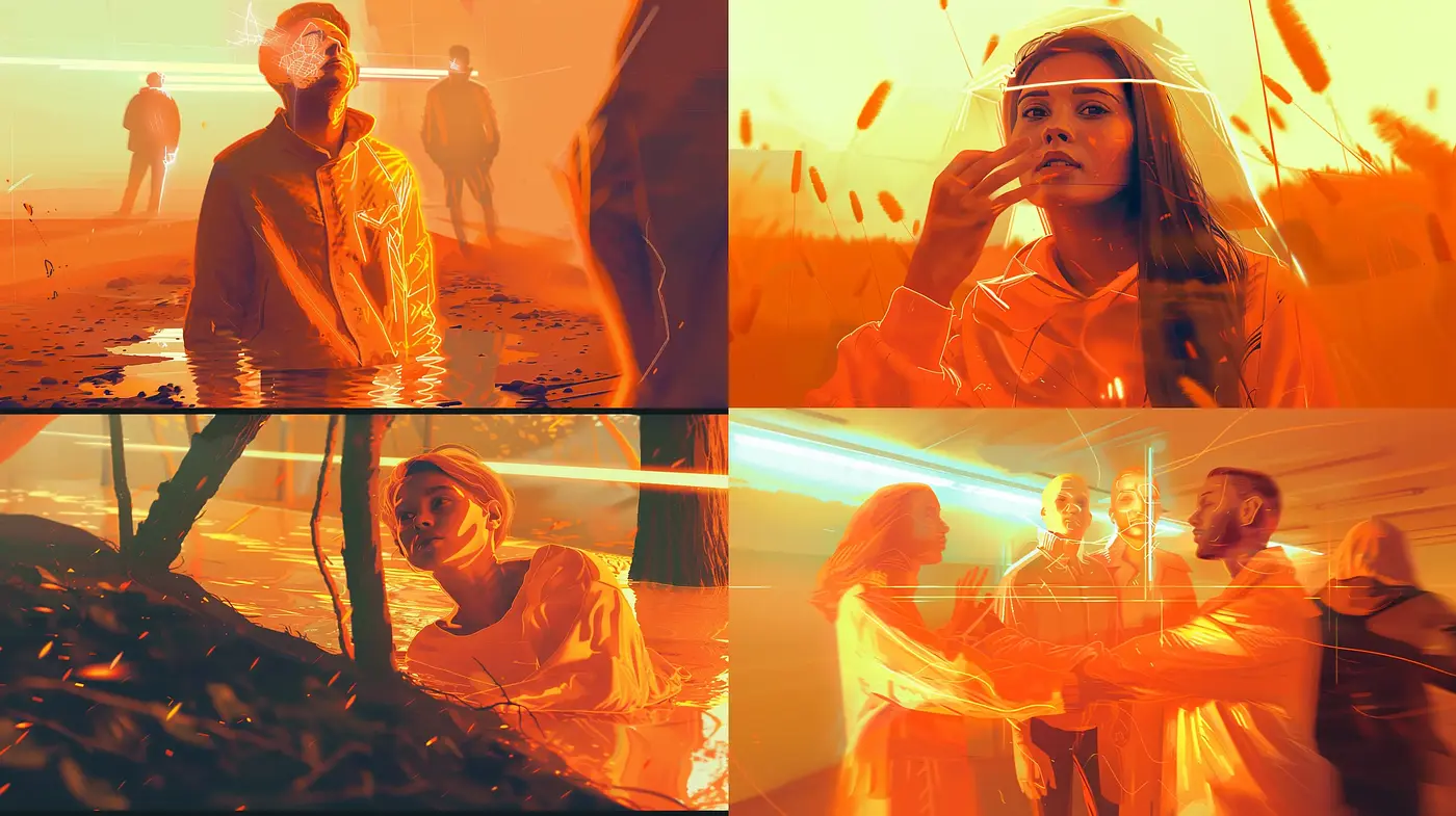 Amber Luminance: A Homage to the Warmth of the Golden Hour - Midjourney sref style