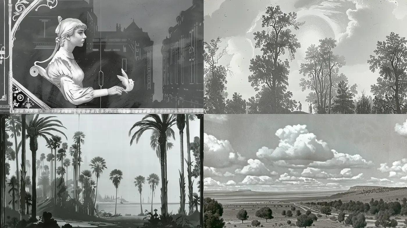 Monochrome Elegance: Evoking Classic Engravings and Etchings - Midjourney sref style