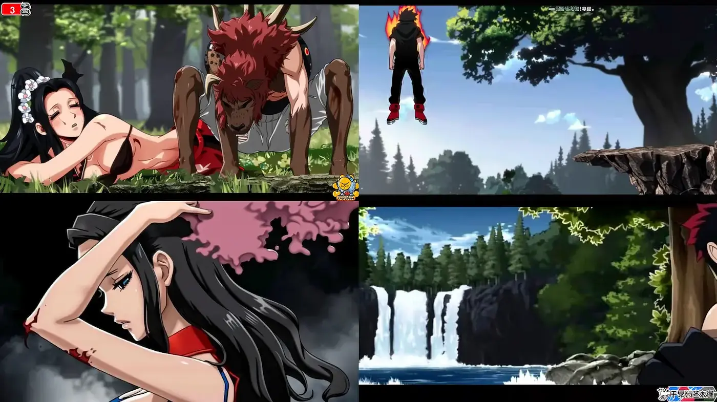 Dynamic, Cinematic Style with Nature and Character Elements - Midjourney sref style