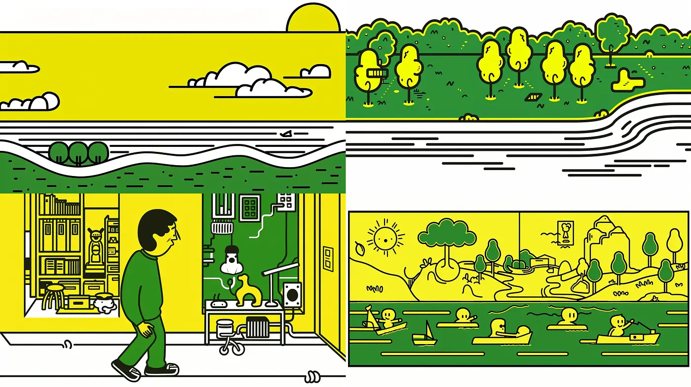 Distinctive Two-Tone Graphic Novel Style with Energetic Yellow - Midjourney sref style