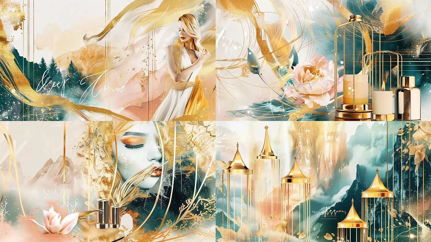 Ethereal Dreamscape Collision of Art Nouveau and Modern Fantasy - Midjourney sref style