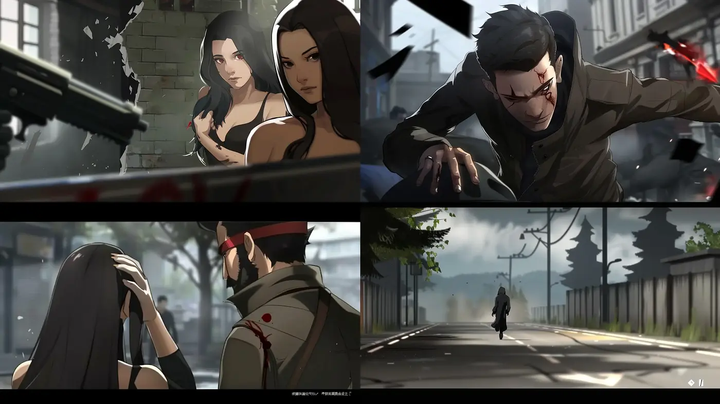 Dynamic Cinematic Realism with a Graphic Novel Influence - Midjourney sref style