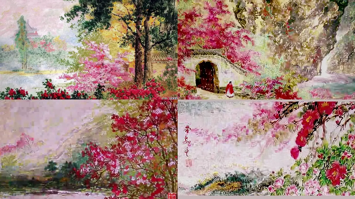 Floral Tapestry: An Exploration of Textured Gardens through Brushwork - Midjourney sref style