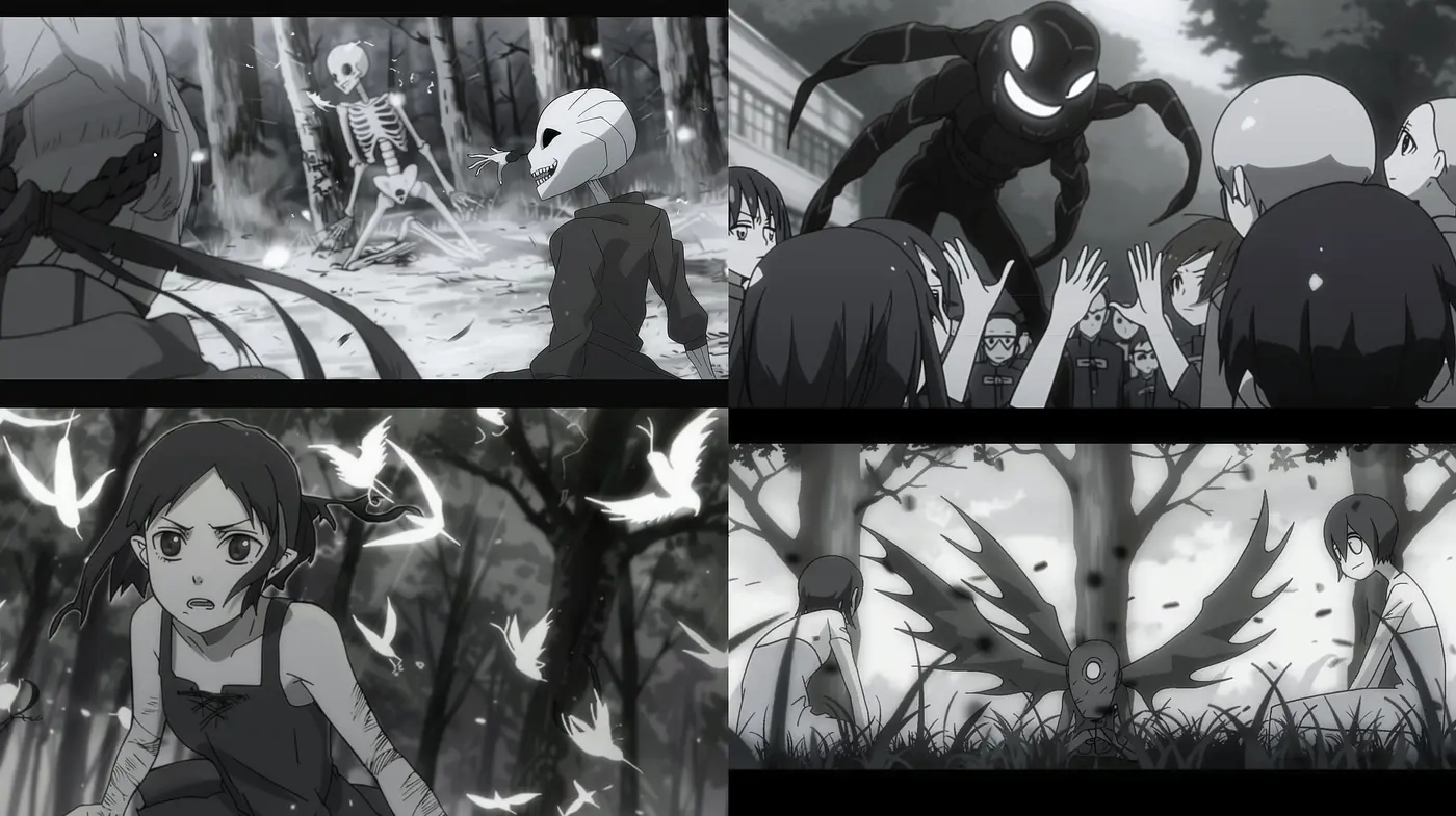 Monochrome Elegance: A Homage to Manga Linework and Anime Storytelling - Midjourney sref style