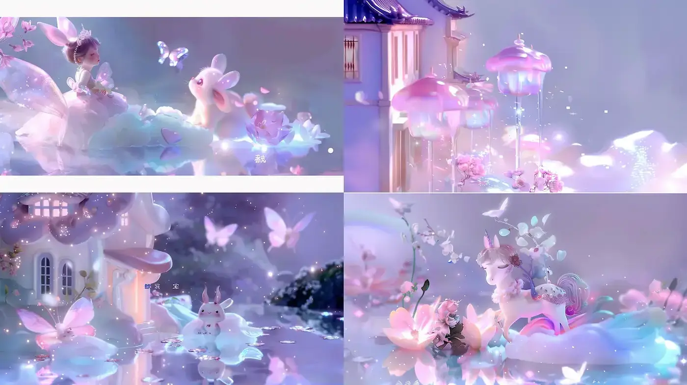 Whimsical Dreamscape with Ethereal Touches - Midjourney sref style