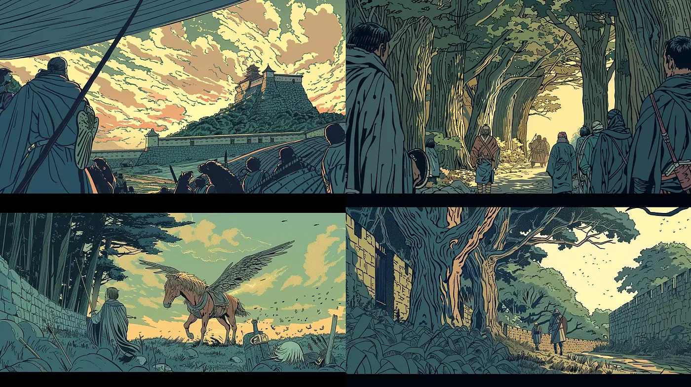 Ephemeral Dusk: A Consistent Cross-Temporal Journey in Illustration - Midjourney sref style
