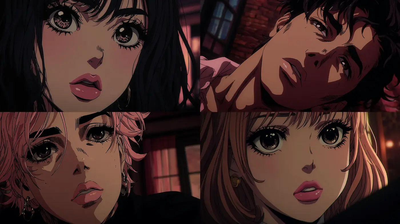 Dramatic Character Expressions in a Stylized Aesthetic - Midjourney sref style