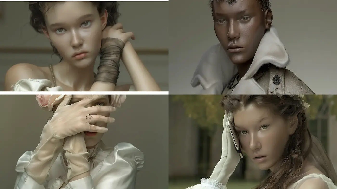 Elegant and Ethereal Portraits with a Contemporary Touch - Midjourney sref style